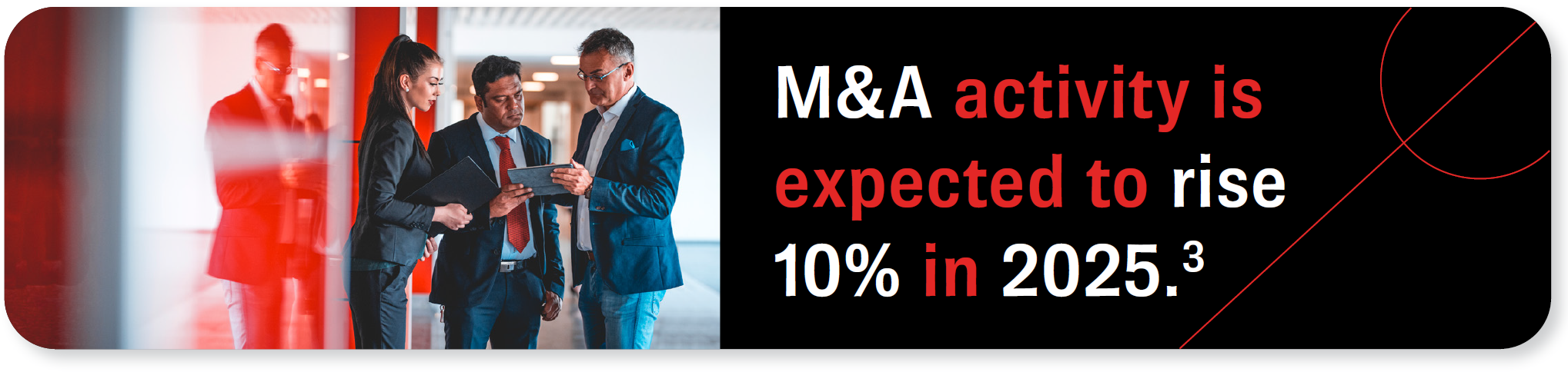 M and A activity is expected to rise 10% in 2025. {3}